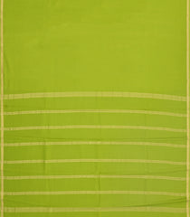 Neon Green Woven Mysore Silk Saree With Floral Border-MS3388