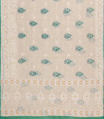 Cream Handloom Chanderi Cotton Saree With Printed Floral Motifs-CC1788