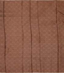Light Peach Woven Tussar Silk Saree With Floral Buttas-TU2970