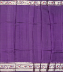 Lavender Woven Dupion Silk Saree With Meena Floral Motifs & Contrast Border-DS0530