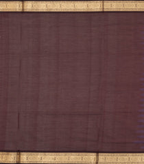 Blue & Maroon Handloom Soft Silk Cotton Saree With Veldhari Stripes-SC4538