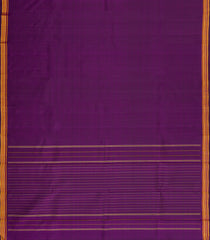 Purple Handloom Kanchipuram Silk Saree With Zari Border-KA15320