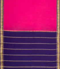 Hot Pink Woven Mysore Silk Saree With Contrast Zari Border-MS3870