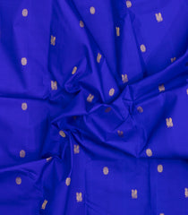 Blue Handloom Korvai Kanchipuram Silk Saree With Buttas-KA15961
