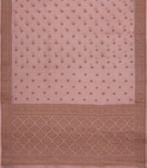 Baby Pink Woven Tussar Silk Saree With Floral Motifs-TU3142