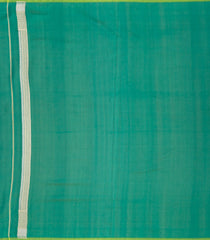Aquamarine Handloom Organza Satin Soft Silk Saree With Diagonal Floral Motifs-SO4140