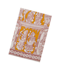 Mustard Printed Kalamkari Cotton Saree -KAL1250