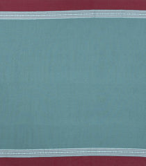Grey Woven Bengal Cotton Saree With Contrast Border-BG1734