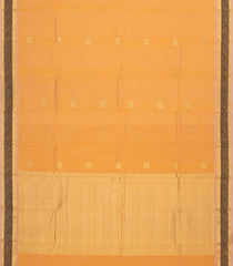 Sandal Handloom Kanchi Cotton Saree With Floral Buttas--KC1557