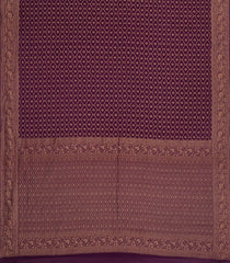 Burgundy Woven Mysore Silk Saree With Floral Jaal Motifs-MS3367