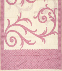 Cream Woven Art Chanderi Cotton Saree With Floral Motifs-BL4140