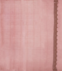 Dusty Pink Woven Tussar Silk Saree With Floral Motifs-TU3140