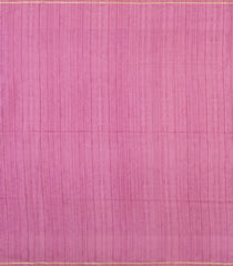 Beige Printed Synthetic Tussar Silk Saree With Pink Checks-SY0525