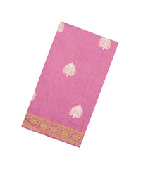 Baby Pink Printed Synthetic Dola Silk Saree With Zari Stripes & Border-SY0319