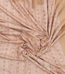 Taupe Woven Art Chanderi Cotton Saree With Cow Motifs-BL4705