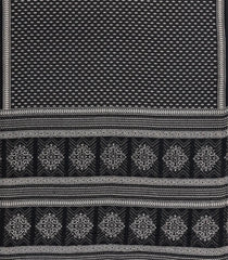 Black Woven Jaipur Cotton Saree With Printed Floral Motifs-JC1430