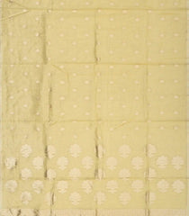 Yellow Woven Synthetic Supernet Saree With Floral Motifs-BL4237
