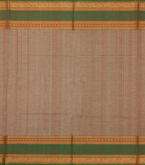Dark Olive Handloom Silk Cotton Saree With Annam Buttas-SC3970