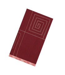 Maroon Woven Chirala Cotton Saree With Printed Spiral-CR1364