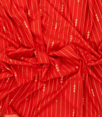Red Woven Art Crepe  Saree With Zari Stripes & Contrast Border-BL5132