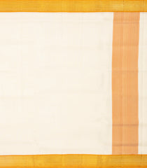 Cream Handloom Korvai Pure Silk 9 Yards Dhoti With 5 Yards Angavasthram-CD1559