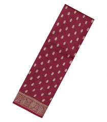Maroon Woven Tussar Silk Saree With Floral Buttas-TU3425