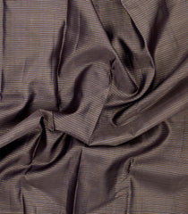 Black Handloom Kanchipuram Silk Saree With Gold & Silver Zari Stripes-KA16821
