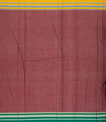 Brown Woven Cotton Saree With Kasuti Hand Embroidered Border & Pallu-EN1771