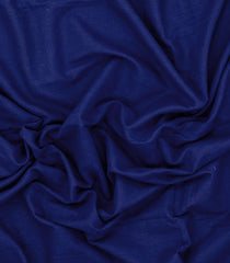 Dark Blue Handwoven Bengal Cotton Saree With Grey Border-BG1505