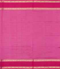 Hot Pink Handloom Silk Cotton Saree With Vairaoosi Stripes-SC4560