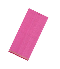 BubbleGum Pink Handloom Maheswari Silk Cotton Saree With Zari Checks-SC4133