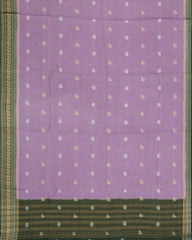 Lavender Woven Blended Viscose Saree With Zari Checks & Buttas -BL5584