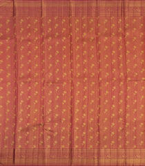 Peach Handloom Korvai Kanchipuram Silk Saree With Pichwai Motifs-KA15856
