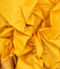Yellow Handloom Silk Cotton Saree With Contrast Pallu-SC3663