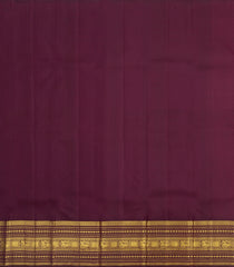 BubbleGum Pink Handloom Korvai Silk Pavadai & Maroon Blouse-PM2083