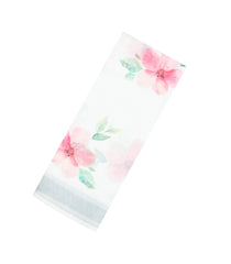 White Printed Synthetic Linen Saree With Floral Motifs-SY0180