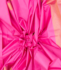 Candy Pink Handloom Kanchipuram Silk Saree With Buttas & Zari Border-KA13187