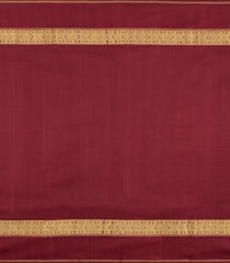 Maroon Handloom Korvai Kanchipuram Silk Saree With Checks-KA15514