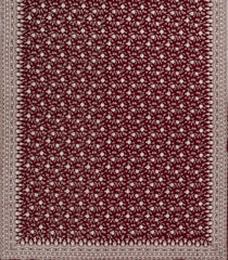 Maroon Woven Synthetic Blended Saree With Embroidered Motifs-EN2043