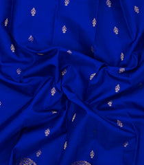 Blue Woven Pure Silk Saree With Zari Buttas-EC2570