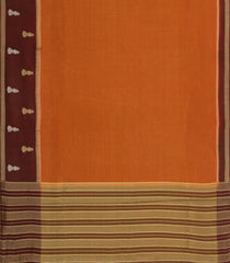 Rust Woven Blended Viscose With Contrast Border-BL5570