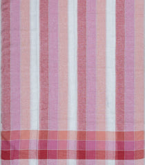 Multi Colour Handloom Linen Saree With Stripes-LI0734