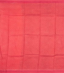 Peach Printed Silk Saree With Floral Motifs & Contrast Border-PS0797