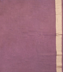 Lilac Woven Synthetic Tissue Crepe Saree With Floral Vine Motifs-BL4913