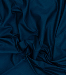 Navy Blue Woven Art Dupion Saree With Meena Floral Border-BL5979