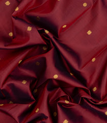 Maroon Handloom Kanchipuram Silk Saree With Zari Buttas-KA15285