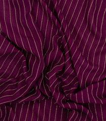 Burgundy Woven Mysore Silk Saree With Zari Stripes-MS3449