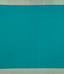 Cyan Woven Mysore Silk Saree With Floral Motifs-MS3405