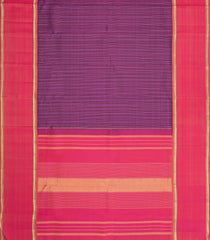 Magenta Handloom Kanchipuram Silk Saree With Zari Stripes-KA16164