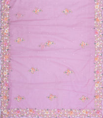 Baby Pink Woven Pure Supernet Saree With Meena Floral Hand Embroidery -EN2103